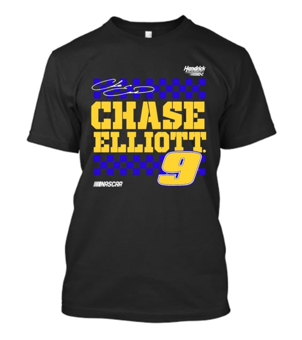 Chase Elliott 9 NASCAR Hendrick Motorsports Vive La Fete Autographed T-Shirt