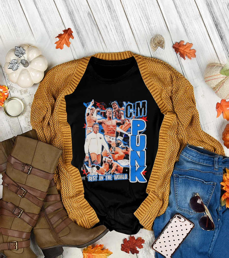 CM Punk Best In The World Pro Wrestling Collage CM Punk T-Shirt