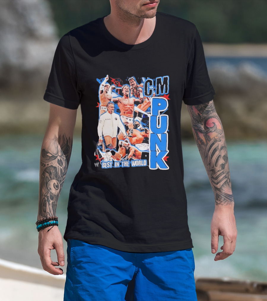 CM Punk Best In The World Pro Wrestling Collage CM Punk T-Shirt