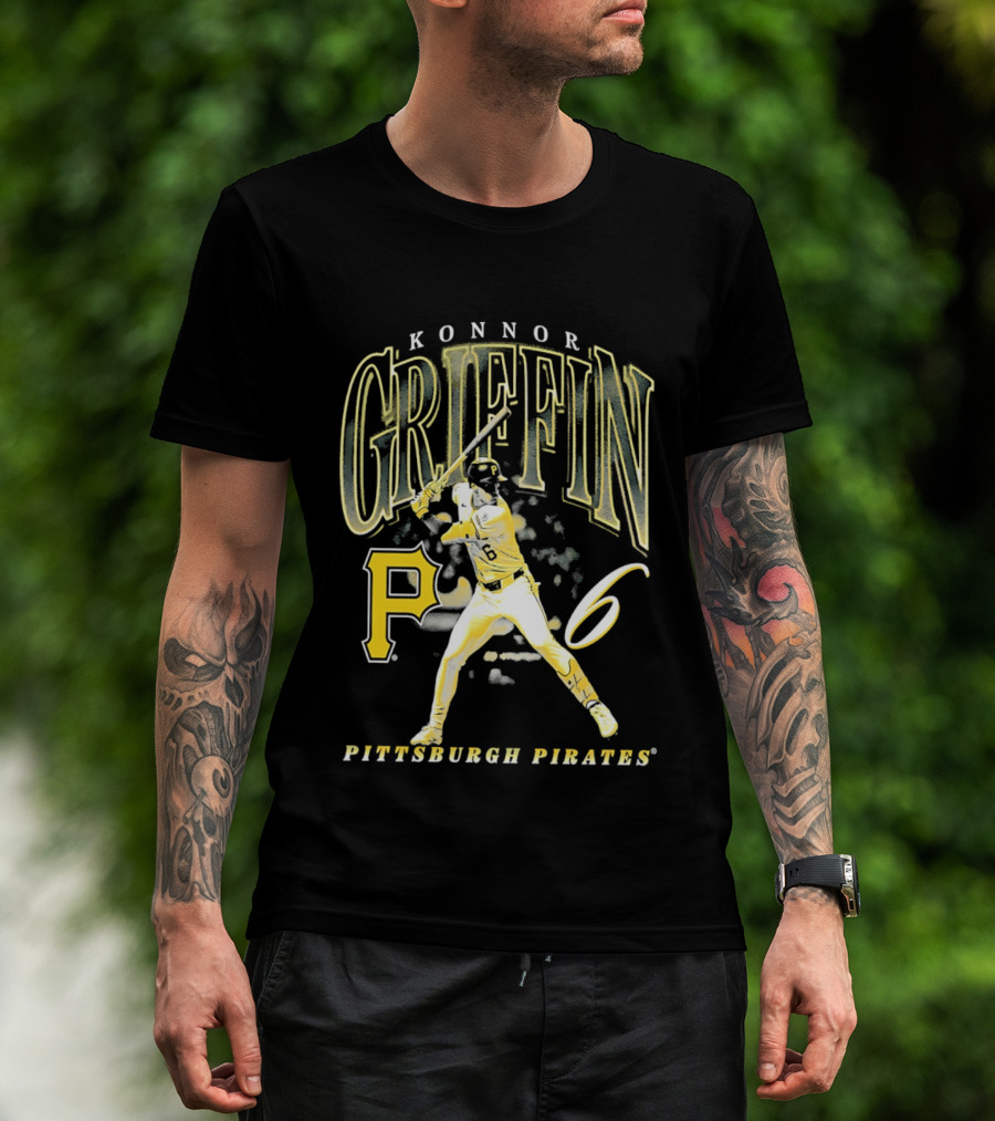 Konnor Griffin 6 Pittsburgh Pirates Baseball Swing Iconic P T-Shirt