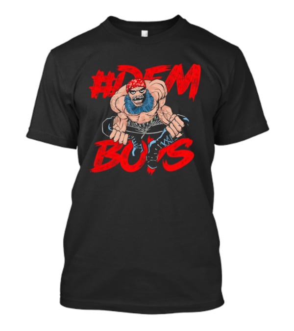 #DEM BOYS Bearded Muscle Wrestler Red Bandana T-Shirt