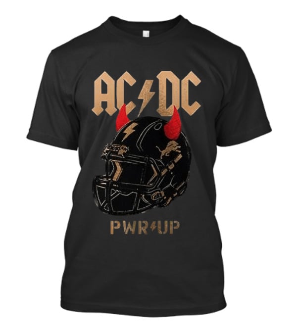 AC/DC PWR UP Detroit Lions Helmet Rock And Roll Tour T-Shirt