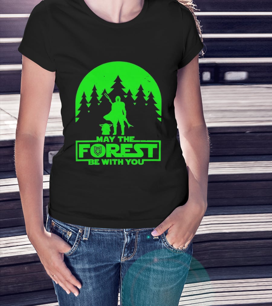 May The Forest Be With You Star Wars Trees And Characters T-Shirt