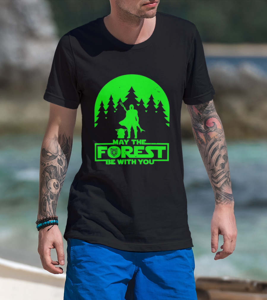 May The Forest Be With You Star Wars Trees And Characters T-Shirt