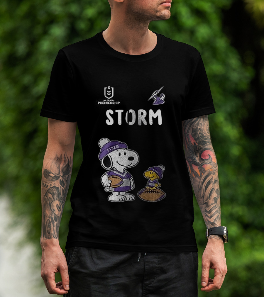 Melbourne Storm Peanuts Collaboration Snoopy Football Team Loyalty T-Shirt