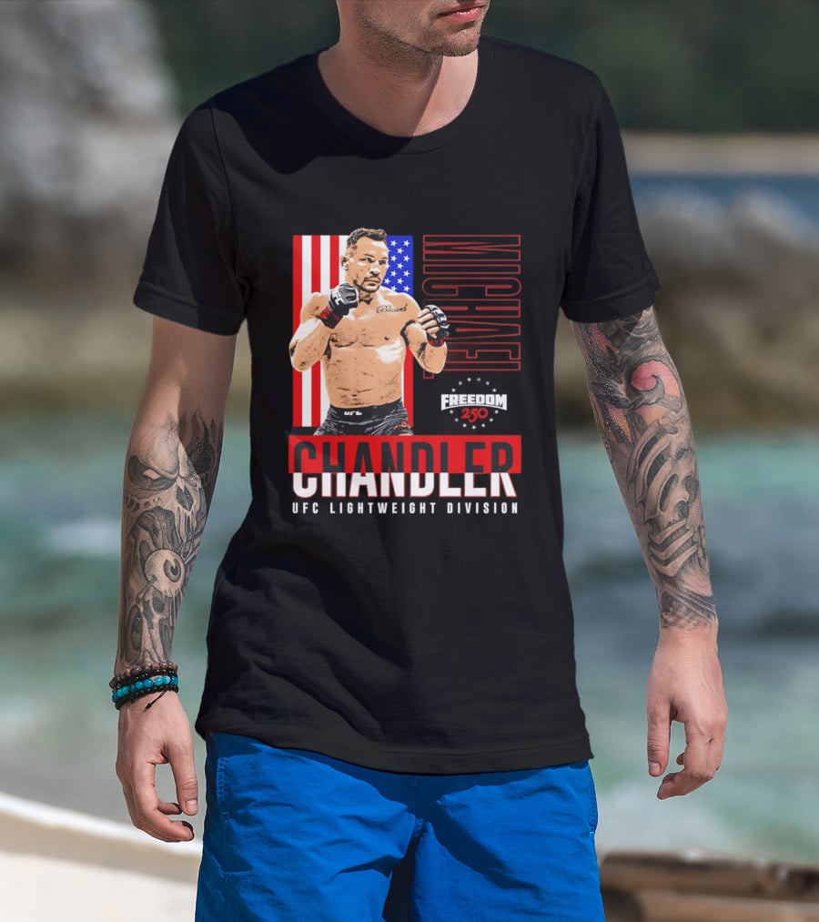Michael Chandler UFC 250 Blessed American Flag T-Shirt