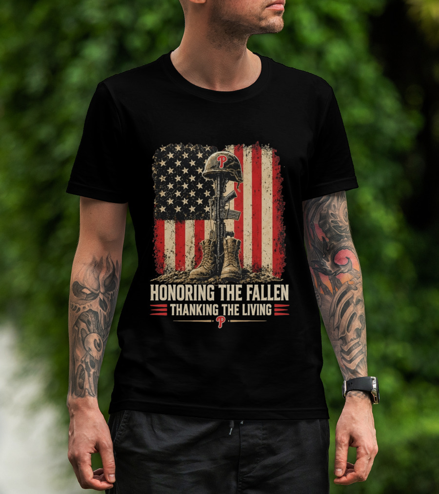 Philadelphia Phillies Honoring The Fallen Thanking The Living Armed Forces Day T-Shirt