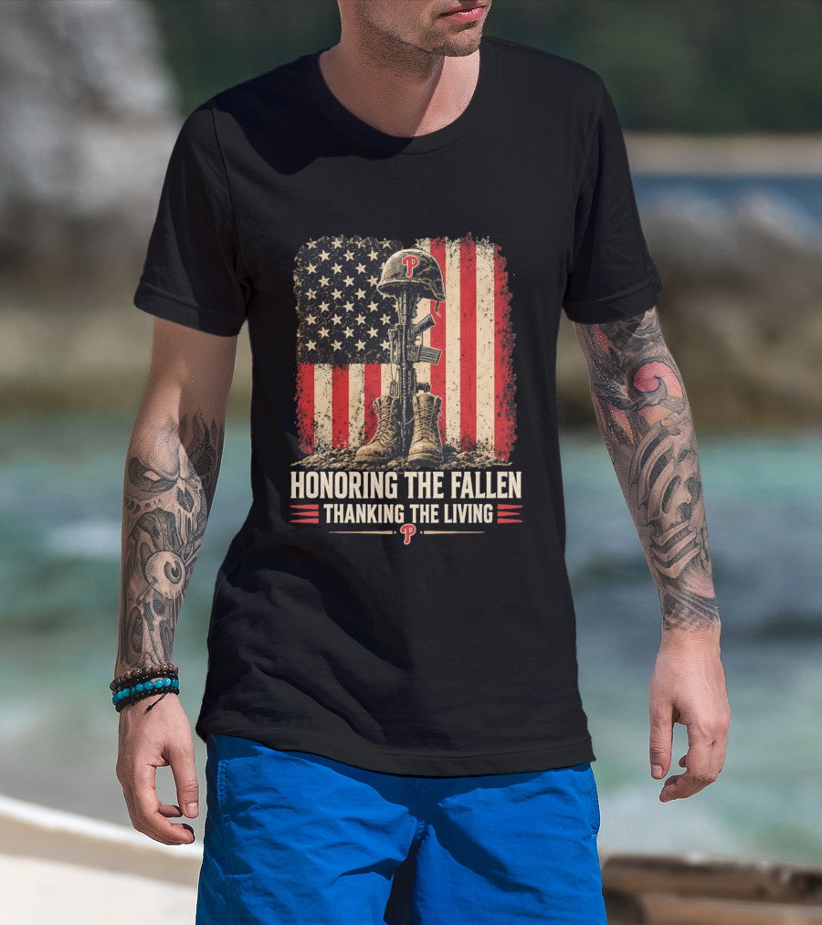 Philadelphia Phillies Honoring The Fallen Thanking The Living Armed Forces Day T-Shirt