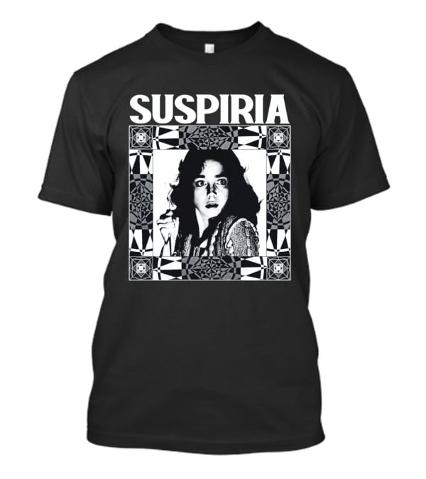 Suspiria 1977 Horror Movie Black And White Vintage Style Jessica Harper T-Shirt