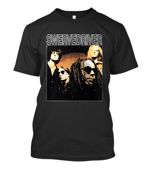 Swervedriver Band Portrait Album Cover Guns T-Shirt
