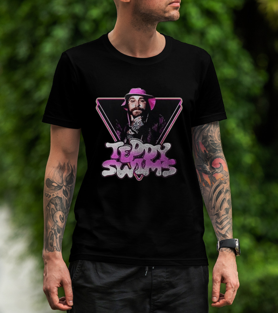 Teddy Swims Retro Triangle Graphic With Pink And Purple Accents T-Shirt