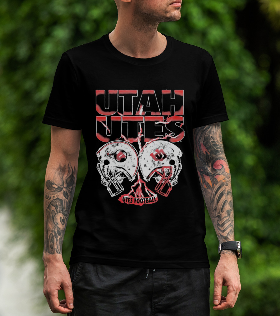 Utah Utes Football Helmets Fan Gear T-Shirt