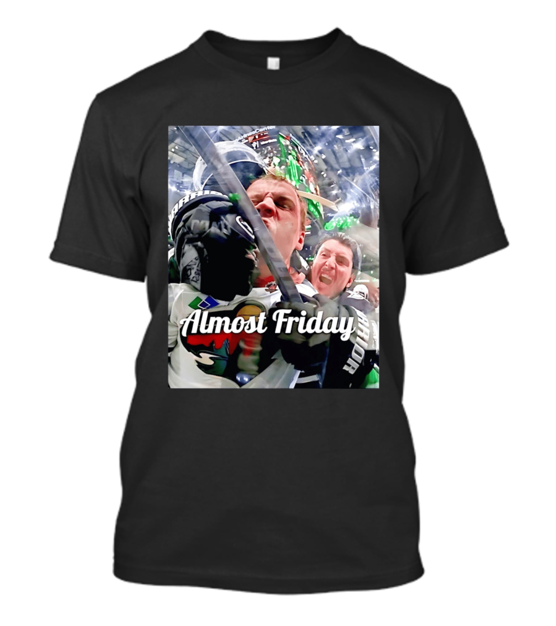 Almost Friday Hockey Hit Minnesota Wild Fan Celebration T-Shirt