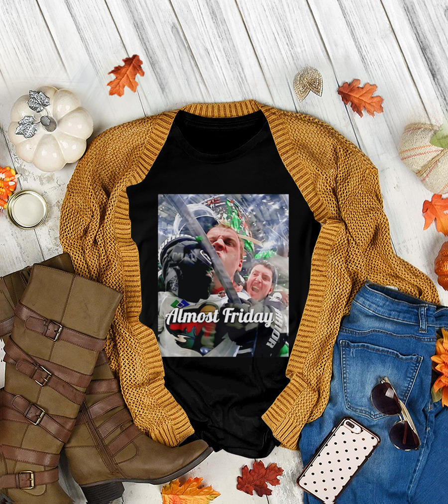 Almost Friday Hockey Hit Minnesota Wild Fan Celebration T-Shirt