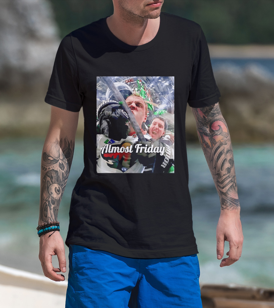 Almost Friday Hockey Hit Minnesota Wild Fan Celebration T-Shirt