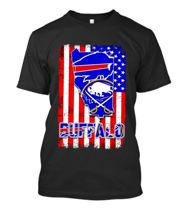Buffalo Bills Sabres American Flag T-Shirt