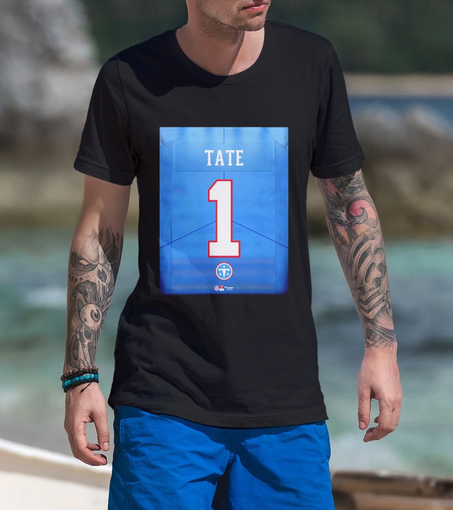 Carnell Tate 1 Jersey Tennessee Titans NFL 2026 Draft T-Shirt