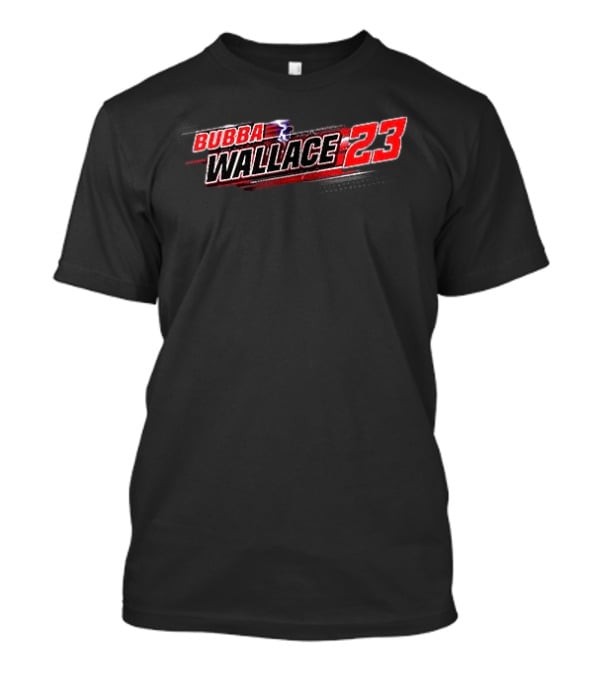 Bubba Wallace 23 Checkered Flag Sports Black T-Shirt