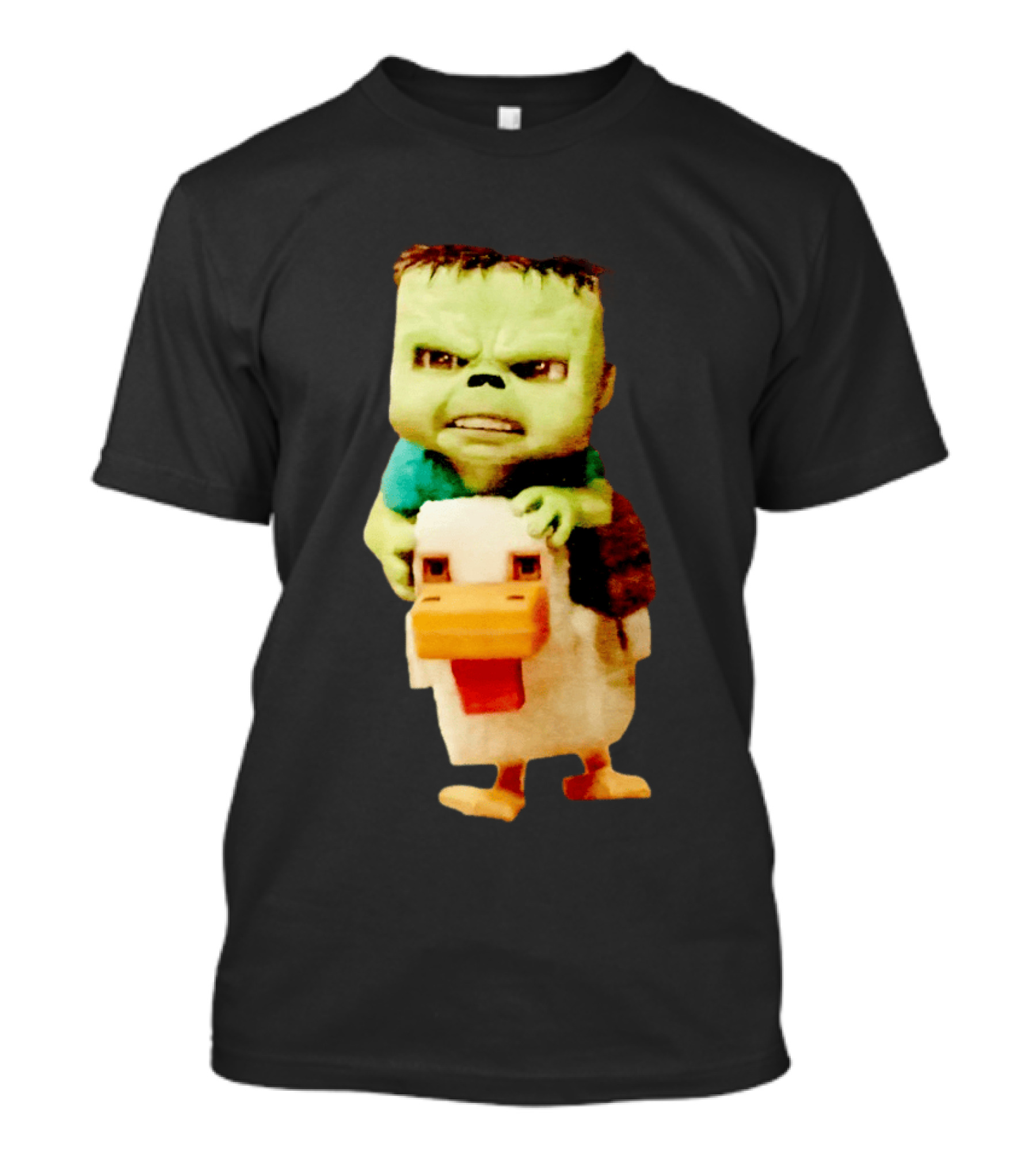 Minecraft Chicken Jockey Frankenstein Mashup T-Shirt