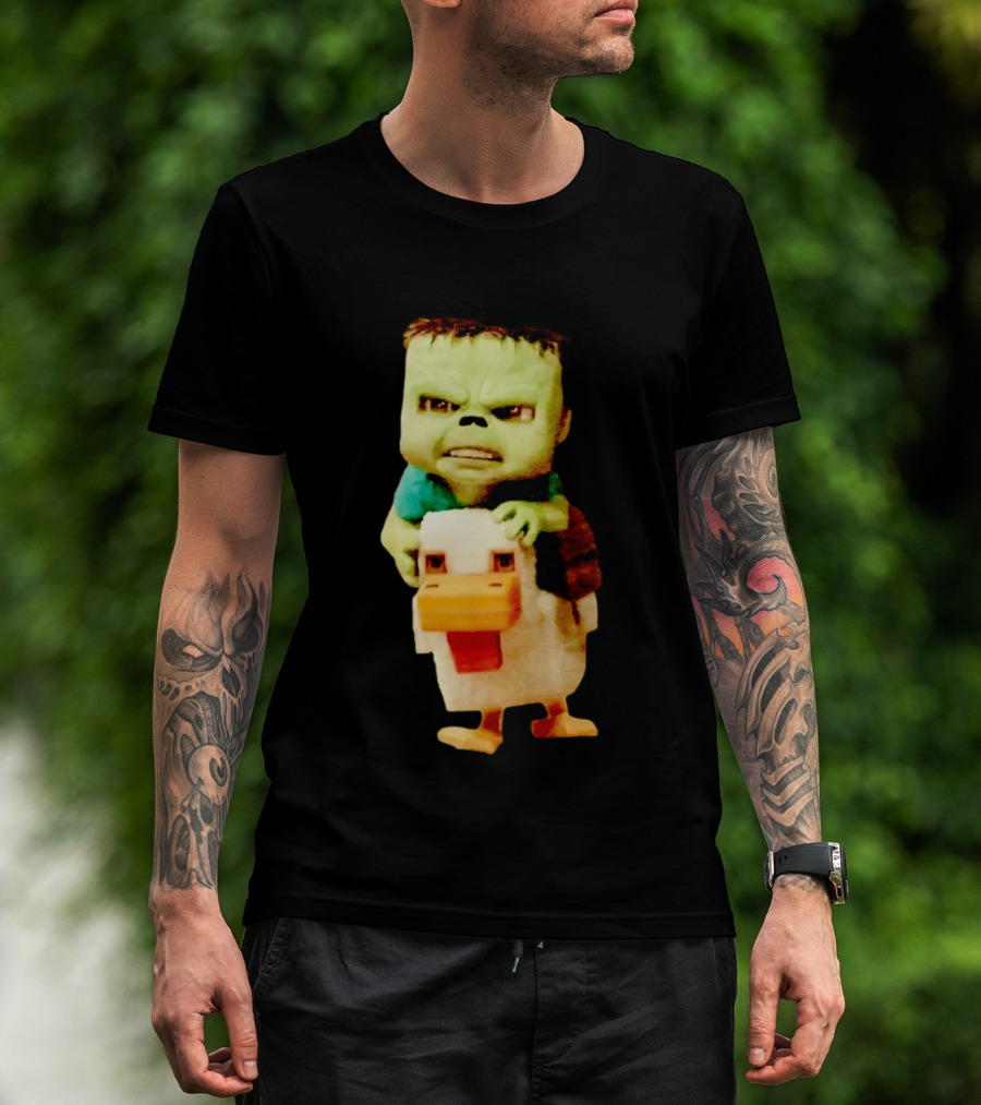 Minecraft Chicken Jockey Frankenstein Mashup T-Shirt