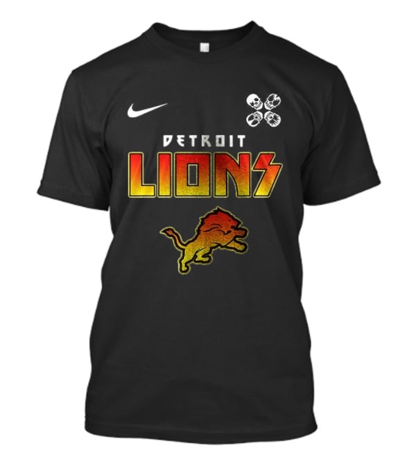 Detroit Lions Rock And Roll All Nite Abbey Road Nike T-Shirt