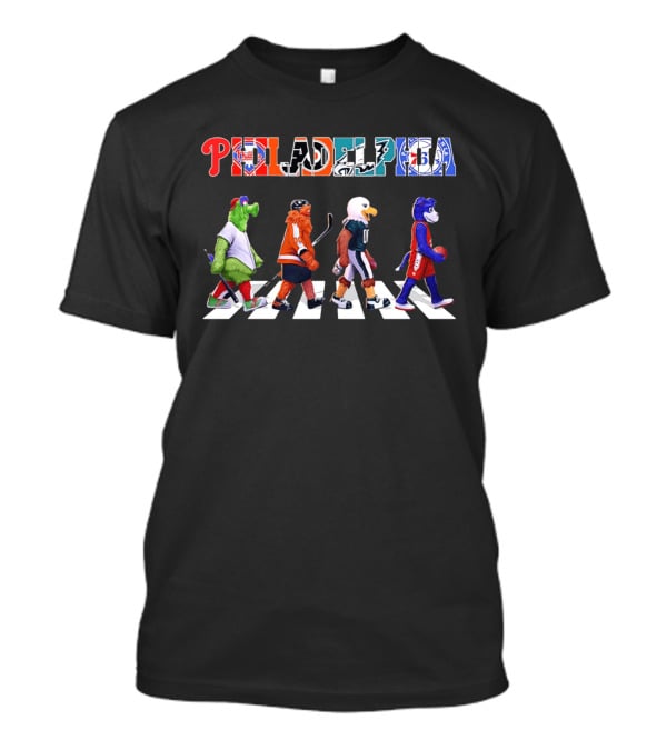 Philadelphia Phillies Flyers Eagles 76ers Mascots Sports Walk 2026 T-Shirt