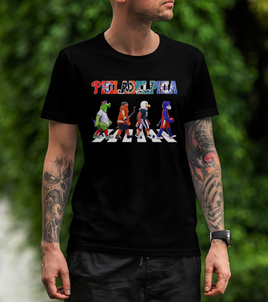 Philadelphia Phillies Flyers Eagles 76ers Mascots Sports Walk 2026 T-Shirt