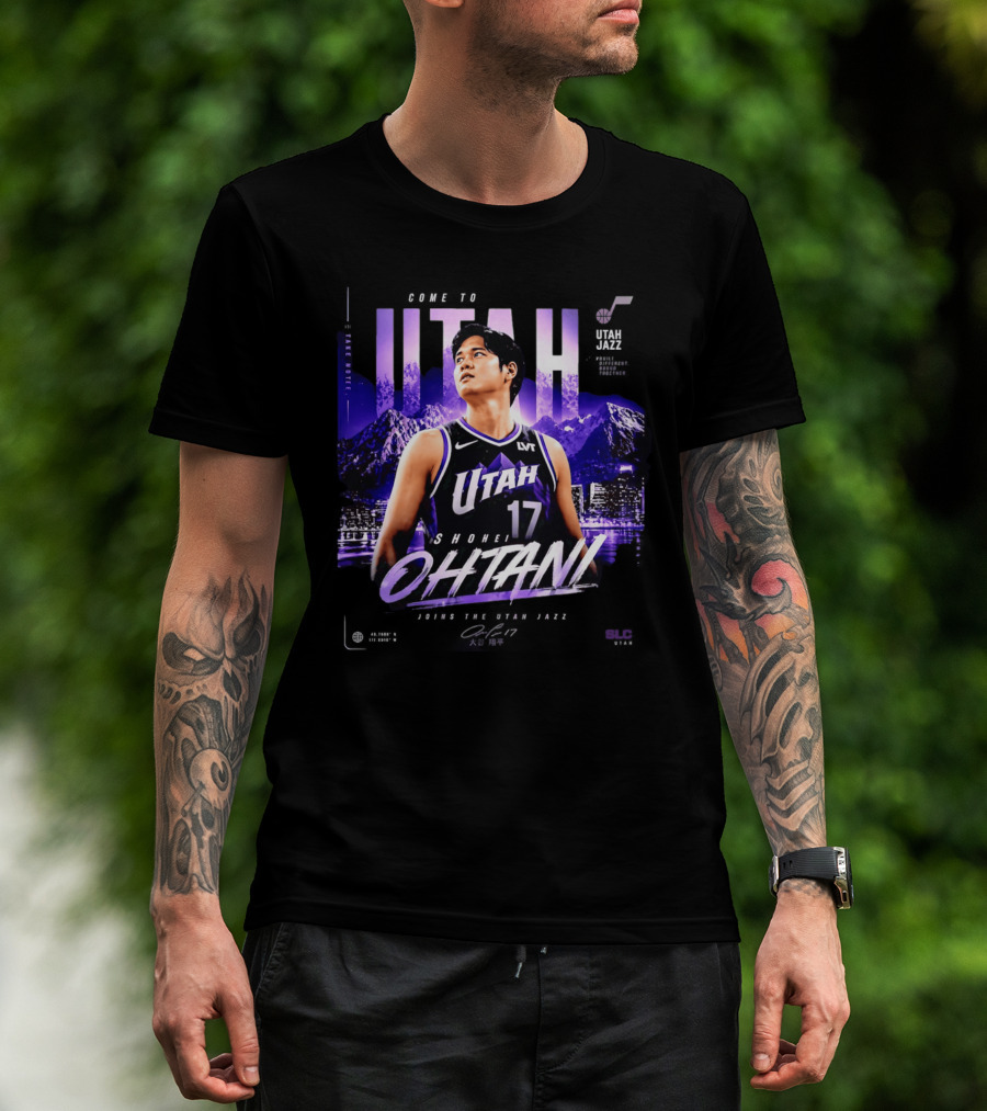 Welcome To Utah Jazz Shohei Ohtani Take Note Bound Together T-Shirt