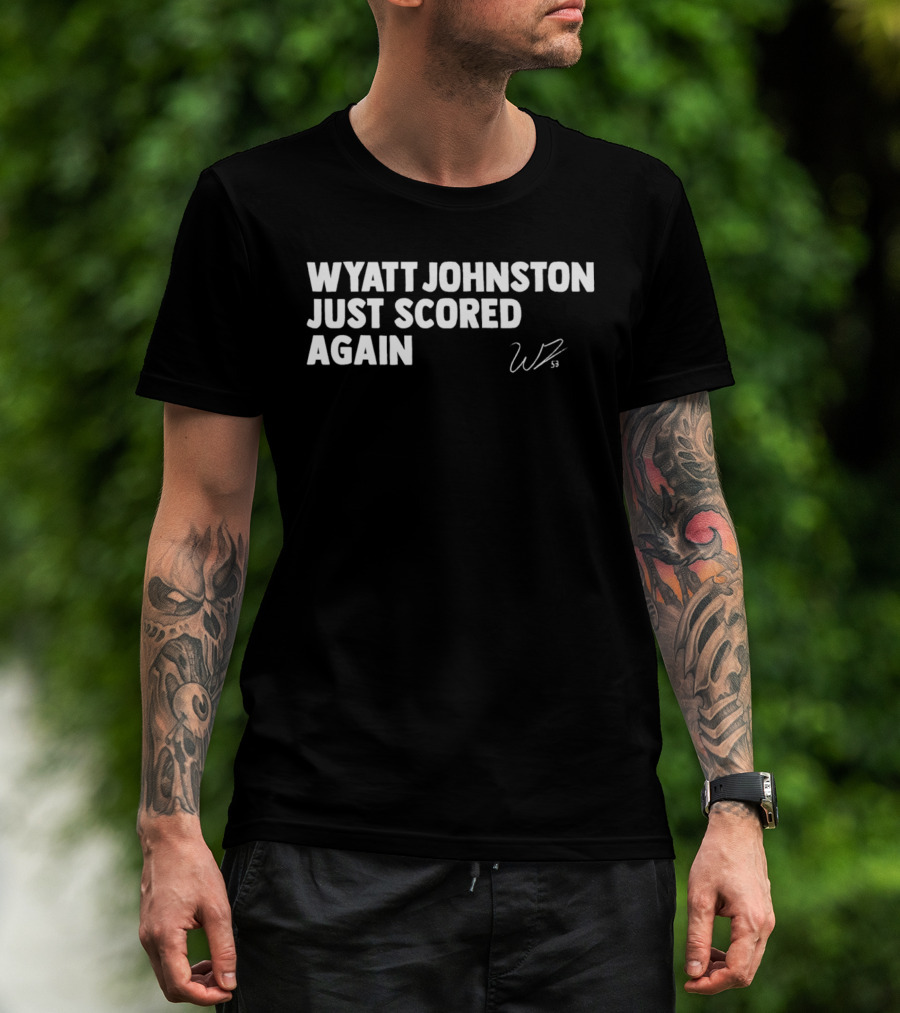 Wyatt Johnston Scored Again WP Signature T-Shirt