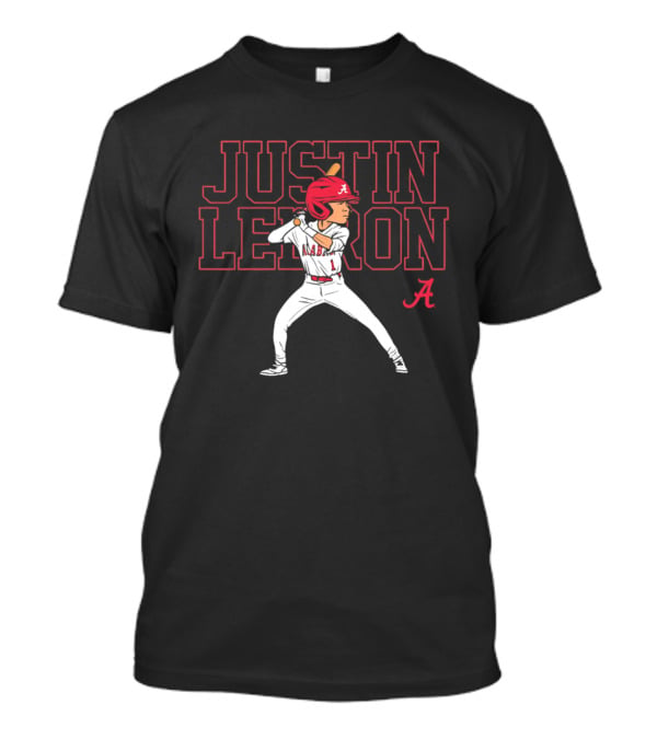 Alabama Crimson Tide Justin Lebron Baseball Cartoon Player T-Shirt