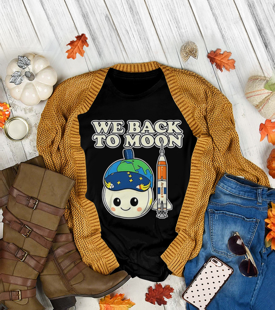 We Back to Moon Plush NASA Artemis II Rocket T-Shirt