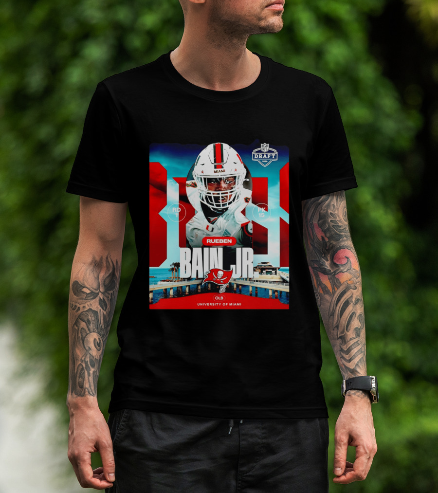Rueben Bain Jr Tampa Bay Buccaneers NFL Draft 2026 University Of Miami T-Shirt