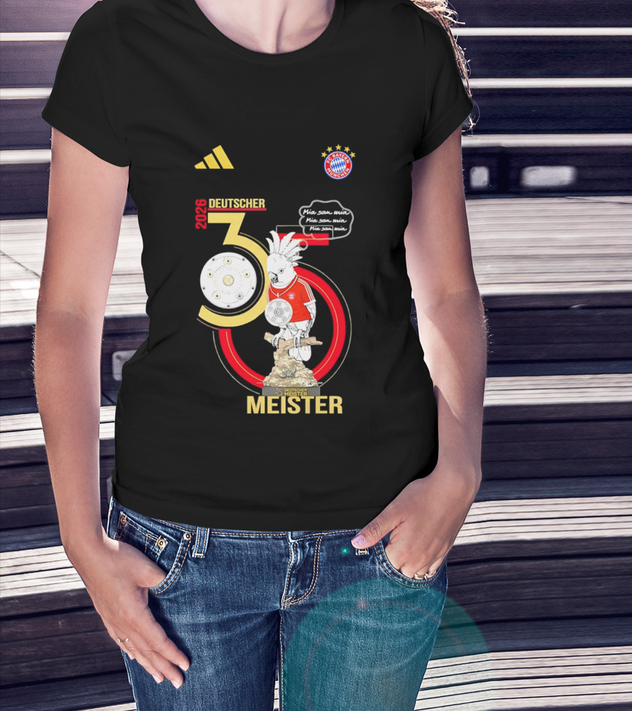FC Bayern Munich Deutscher Meister 35 Bundes Liga Trophy 2026 T-Shirt