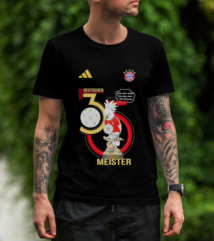 FC Bayern Munich Deutscher Meister 35 Bundes Liga Trophy 2026 T-Shirt