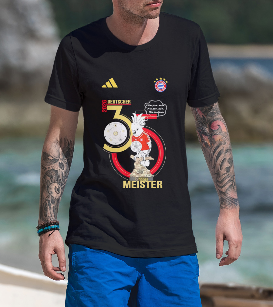 FC Bayern Munich Deutscher Meister 35 Bundes Liga Trophy 2026 T-Shirt