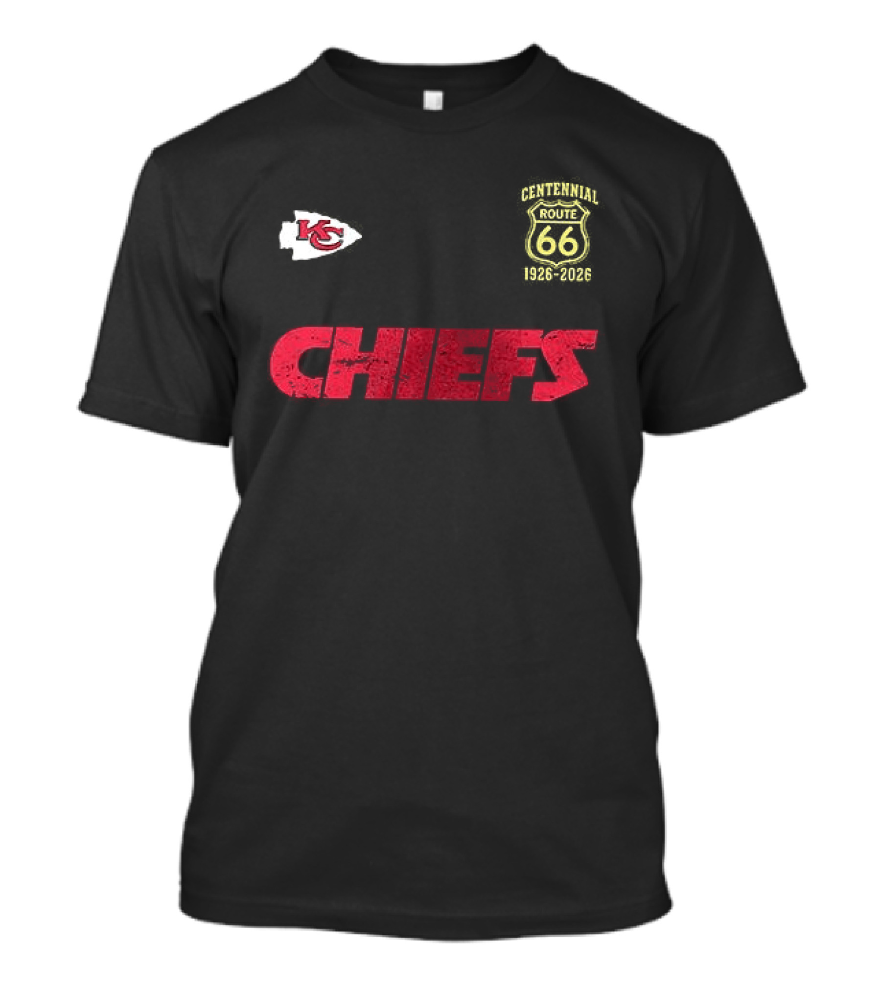 Kansas City Chiefs Route 66 Centennial 100th Anniversary T-Shirt