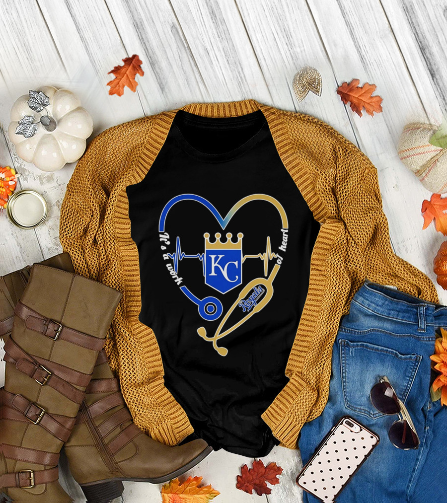 Kansas City Royals Stethoscope Heartbeat It's a Work of Heart 2026 T-Shirt
