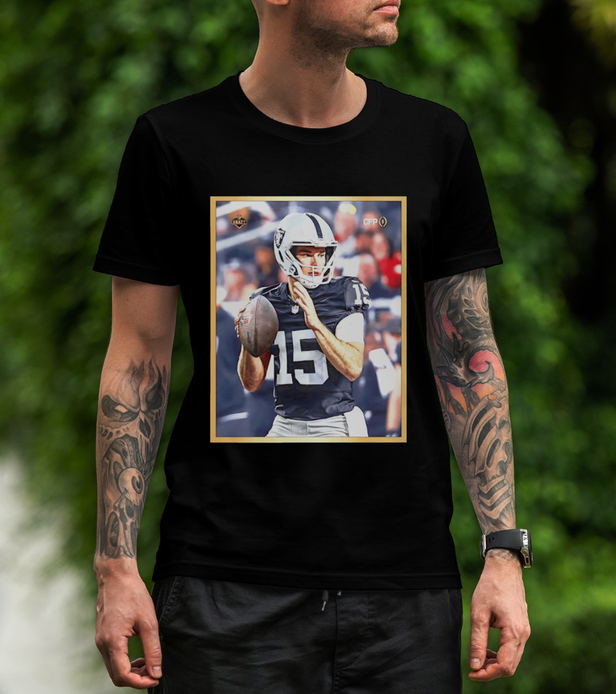 Fernando Mendoza 15 Las Vegas Raiders CFP Draft 2026 T-Shirt
