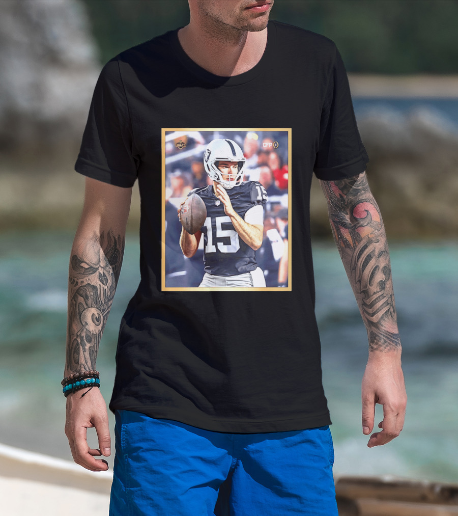 Fernando Mendoza 15 Las Vegas Raiders CFP Draft 2026 T-Shirt