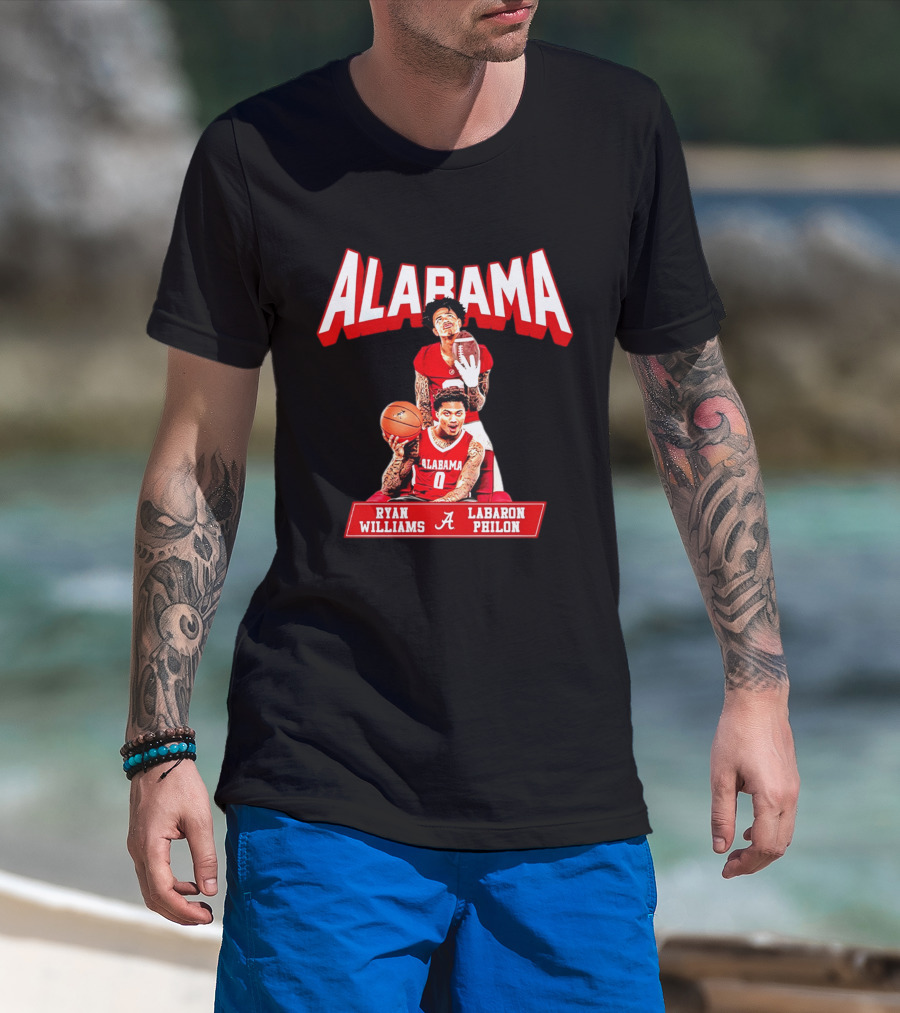 Alabama Crimson Tide Ryan Williams Labaron Philon Basketball Football T-Shirt