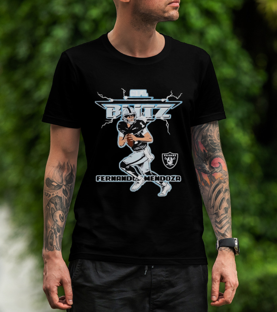 NFL Blitz Fernando Mendoza Las Vegas Raiders Player T-Shirt