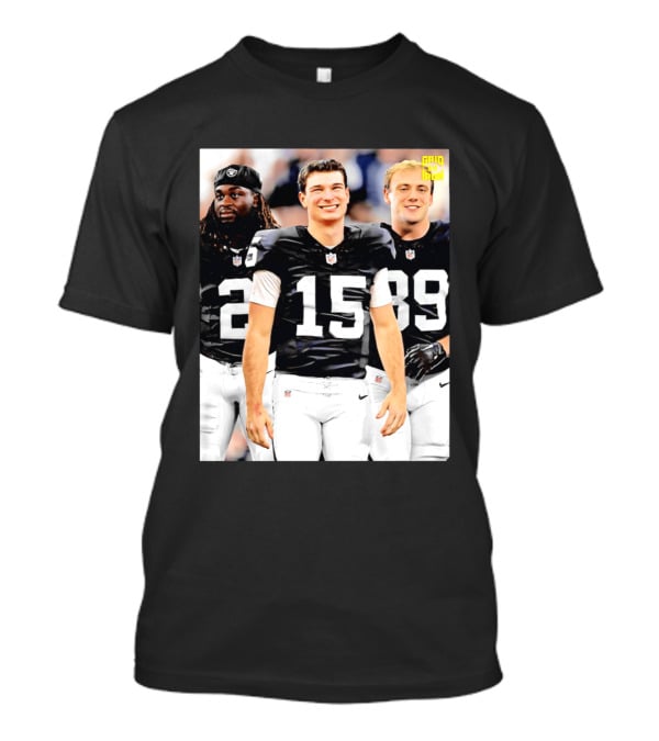 Las Vegas Raiders Kirk Cousins Fernando Mendoza Ashton Jeanty Gridiron T-Shirt