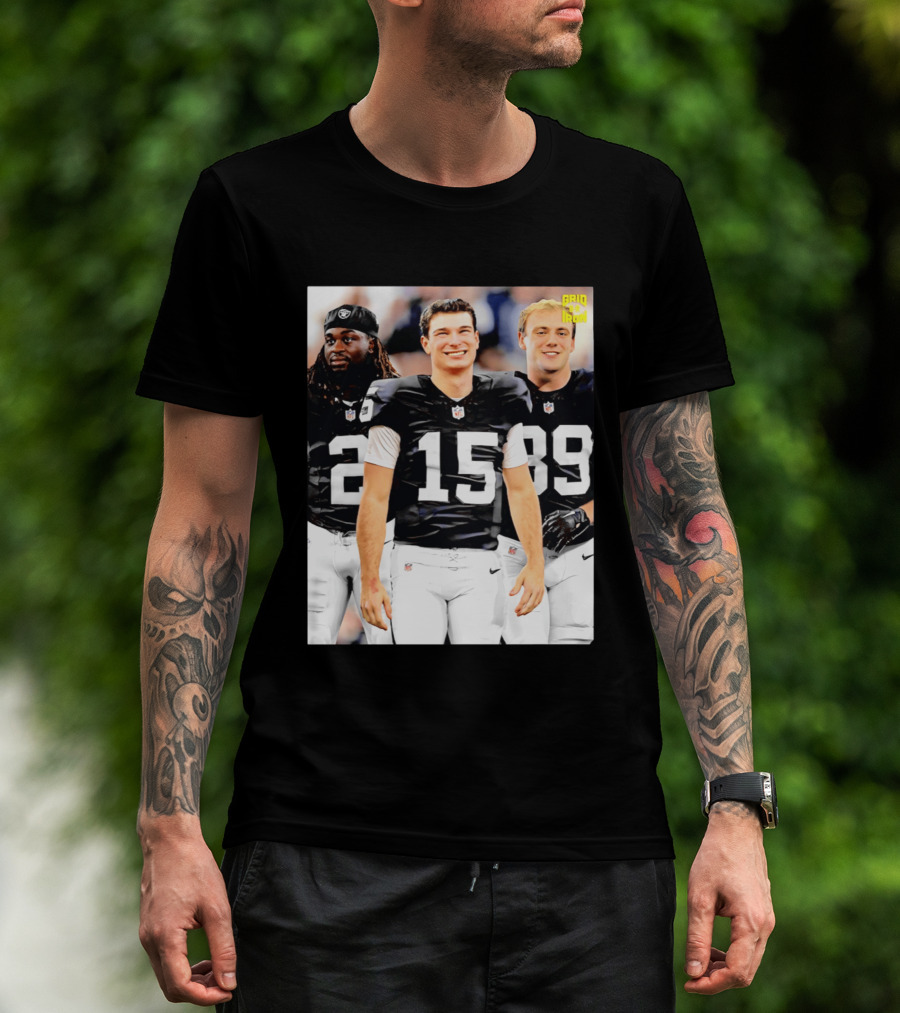 Las Vegas Raiders Kirk Cousins Fernando Mendoza Ashton Jeanty Gridiron T-Shirt