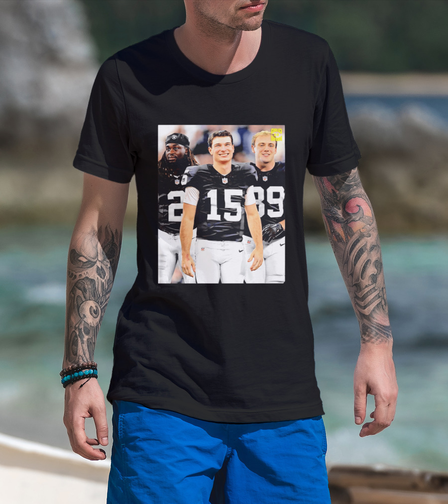 Las Vegas Raiders Kirk Cousins Fernando Mendoza Ashton Jeanty Gridiron T-Shirt