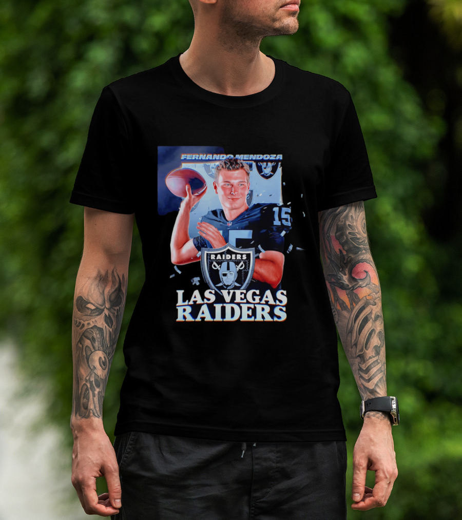 Fernando Mendoza Las Vegas Raiders Quarterback NFL Draft T-Shirt