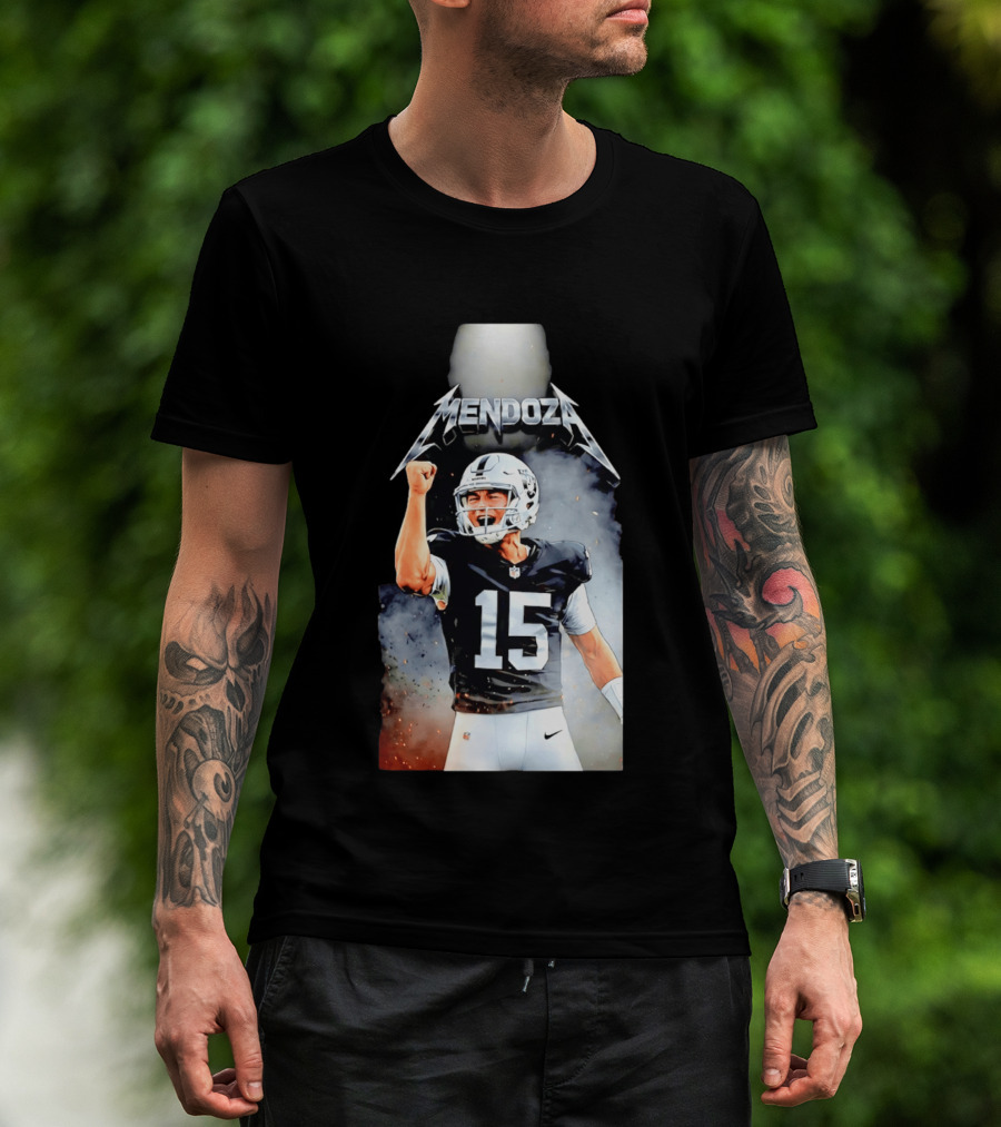 Mendoza 15 Las Vegas Raiders Metal T-Shirt