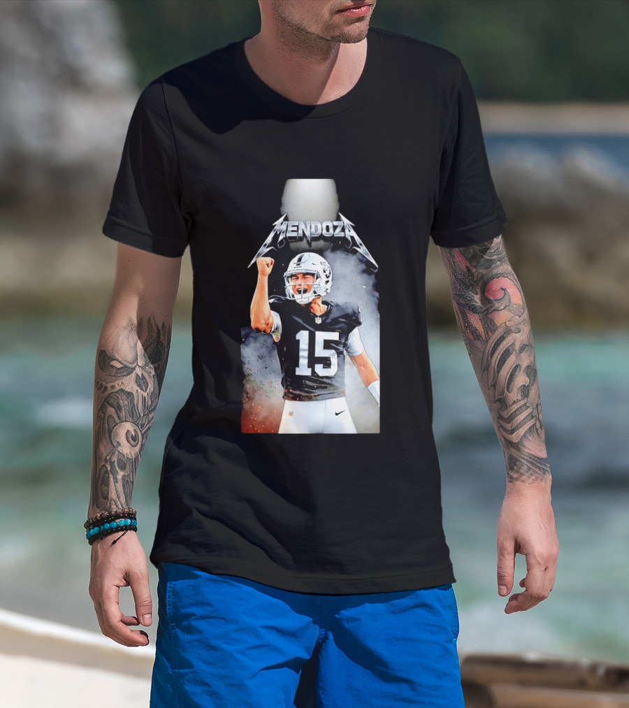 Mendoza 15 Las Vegas Raiders Metal T-Shirt