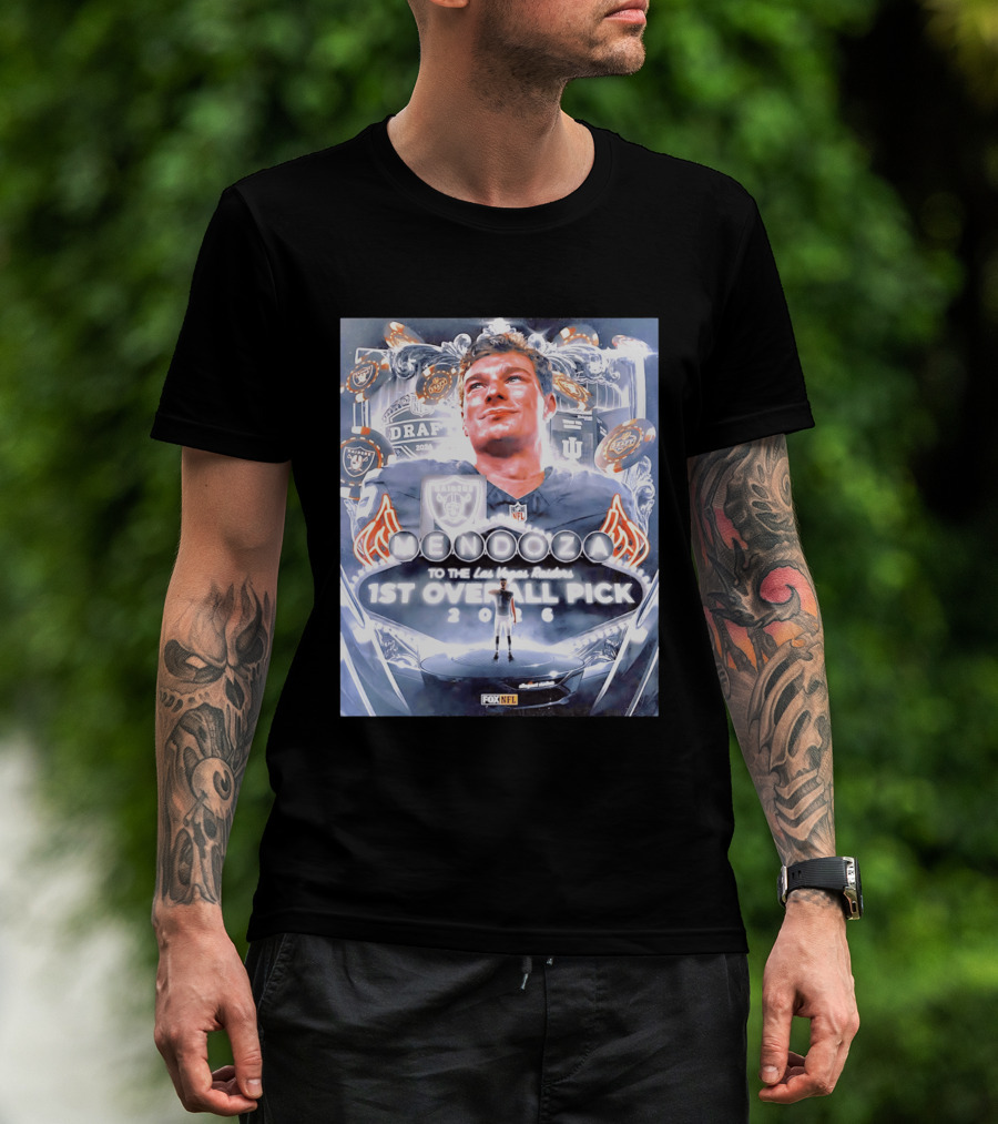 Fernando Mendoza Las Vegas Raiders 1st Overall Pick 2026 NFL Draft Fox Sports T-Shirt