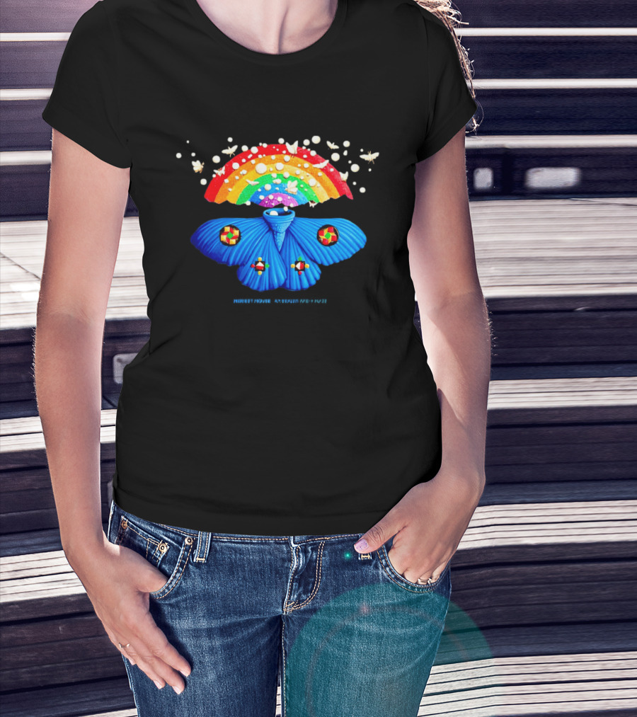 Modest Mouse An Eraser And A Maze Rainbow Moth Colorful Psychedelic T-Shirt