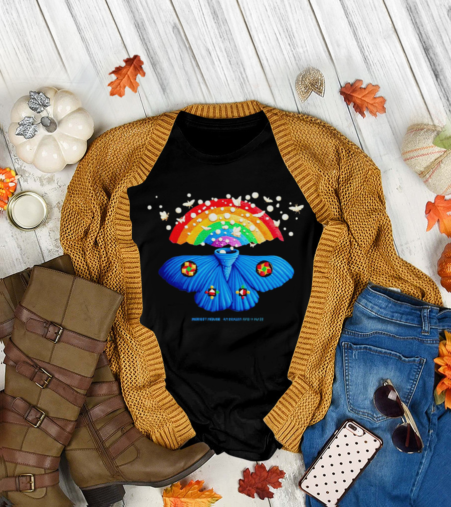 Modest Mouse An Eraser And A Maze Rainbow Moth Colorful Psychedelic T-Shirt